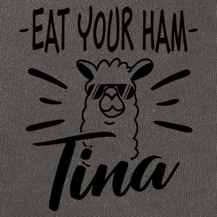 TINA EAT YOUR HAM FUNNY TINA EAT YOUR HAM Cotton Canvas Backpack