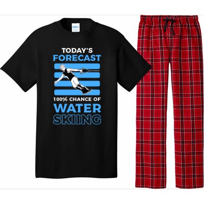 Todays Forecast 100% Chance Of Water Skiing Gift Pajama Set