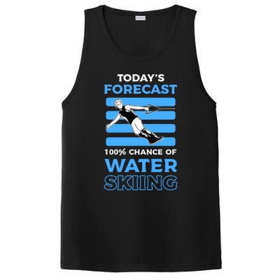 Todays Forecast 100% Chance Of Water Skiing Gift PosiCharge Competitor Tank