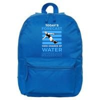 Todays Forecast 100% Chance Of Water Skiing Gift 16 in Basic Backpack