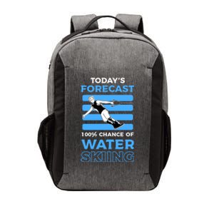 Todays Forecast 100% Chance Of Water Skiing Gift Vector Backpack