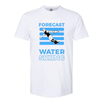 Todays Forecast 100% Chance Of Water Skiing Gift Softstyle CVC T-Shirt