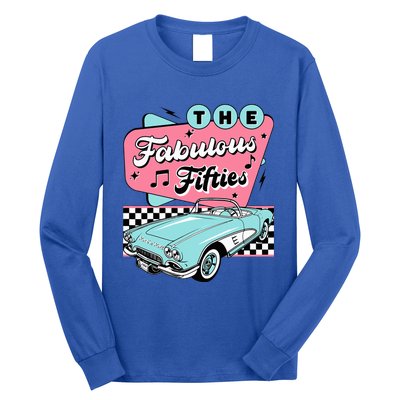 The Fifties 1950s Car Music Checkerboard Rockabilly Sock Hop Long Sleeve Shirt