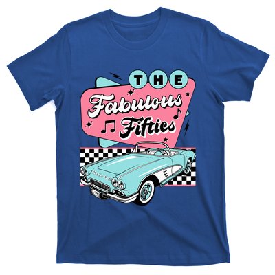 The Fifties 1950s Car Music Checkerboard Rockabilly Sock Hop T-Shirt