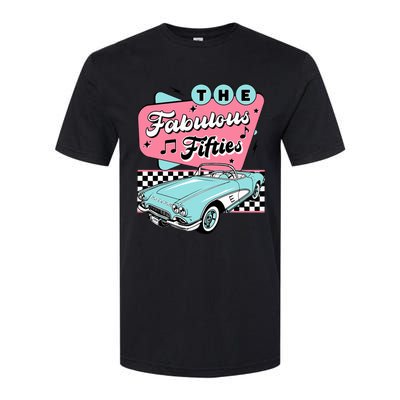 The Fifties 1950s Car Music Checkerboard Rockabilly Sock Hop Softstyle CVC T-Shirt