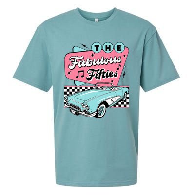 The Fifties 1950s Car Music Checkerboard Rockabilly Sock Hop Sueded Cloud Jersey T-Shirt