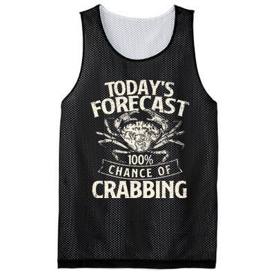 TodayS Forecast 100 Chance Of Crabbing Crab Crustaceans Mesh Reversible Basketball Jersey Tank