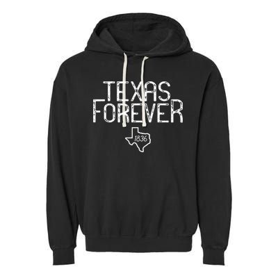 Texas Forever 1836 Aged Font Garment-Dyed Fleece Hoodie