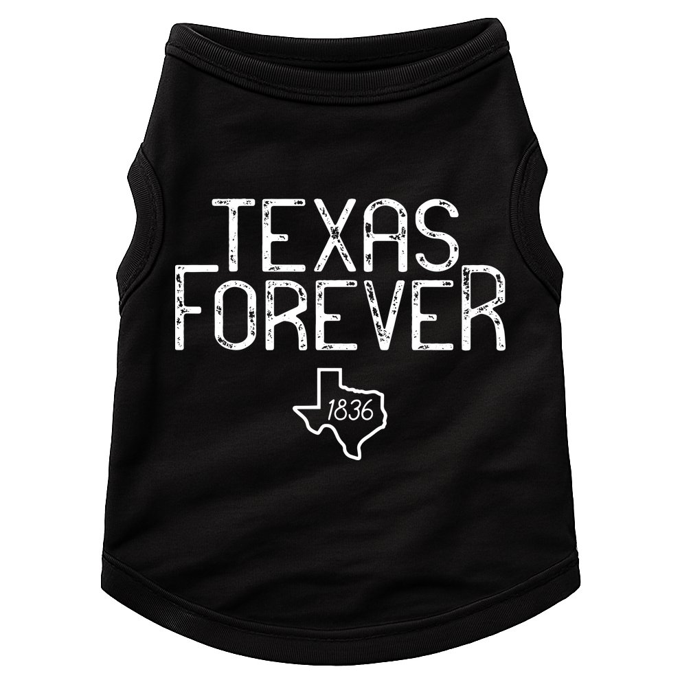 Texas Forever 1836 Aged Font Doggie Tank