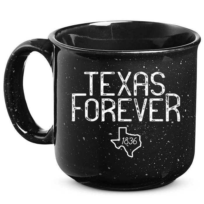 Texas Forever 1836 Aged Font 15oz Campfire Ceramic Mug