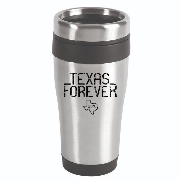 Texas Forever 1836 Aged Font 16oz Travel Tumbler