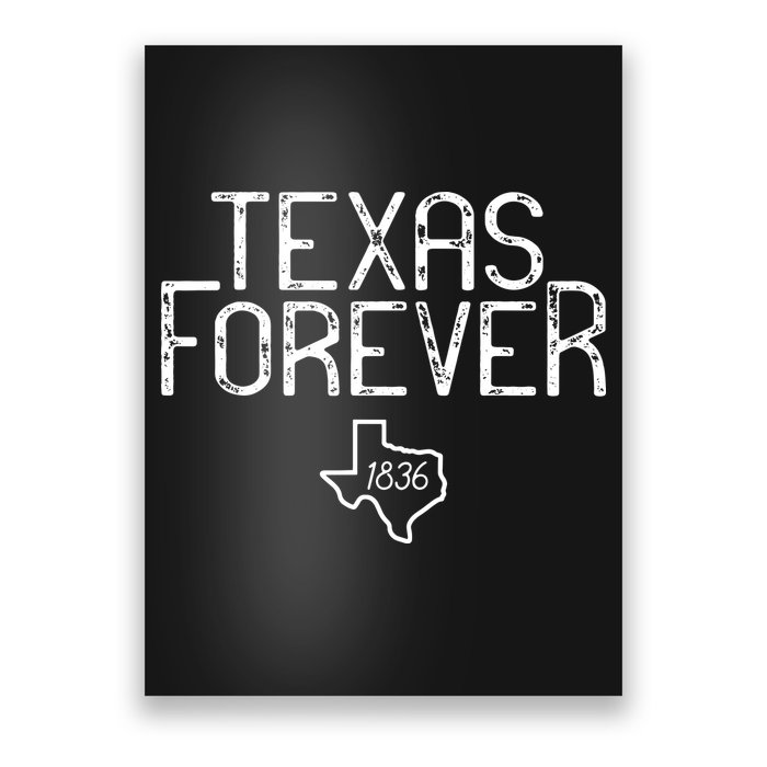 Texas Forever 1836 Aged Font Poster