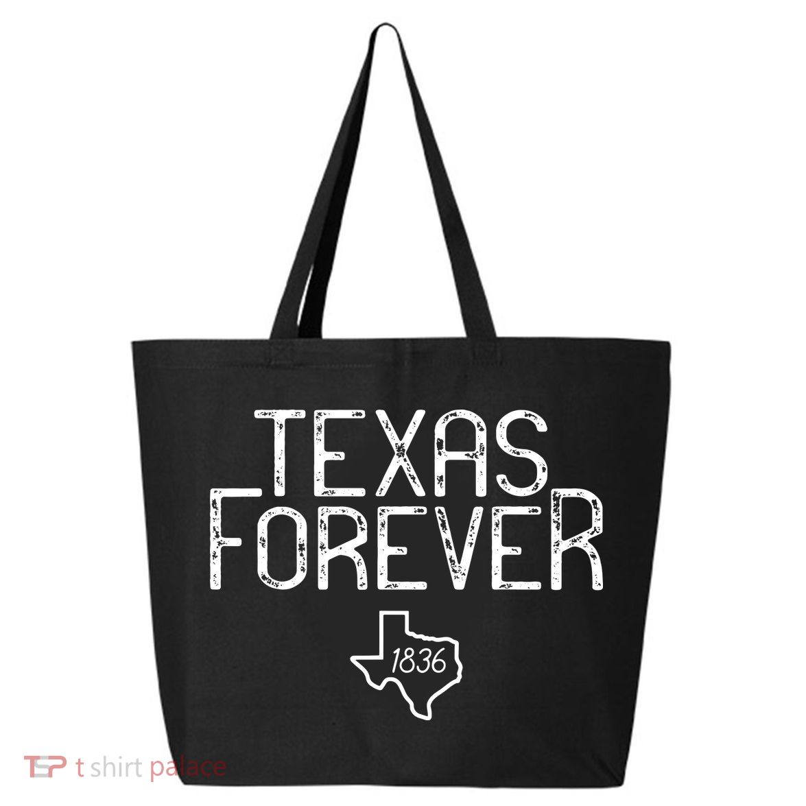 Texas Forever 1836 Aged Font 25L Jumbo Tote