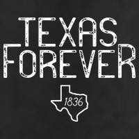 Texas Forever 1836 Aged Font Golf Towel