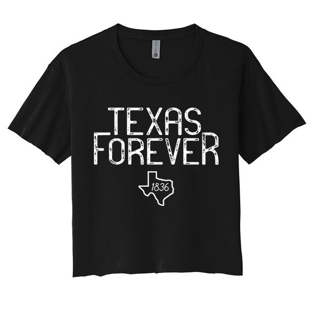 Texas Forever 1836 Aged Font Crop Top