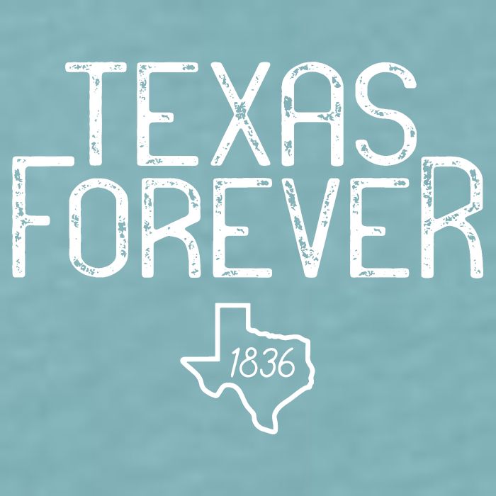 Texas Forever 1836 Aged Font Sueded Cloud Jersey T-Shirt
