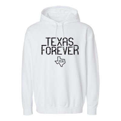 Texas Forever 1836 Aged Font Garment-Dyed Fleece Hoodie