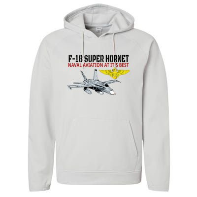 The F 18 Super Hornet In Action.Naval Aviation At Its Best. Performance Fleece Hoodie