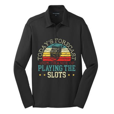 TodayS Forecast 100 Chance Of Playing The Slots Silk Touch Performance Long Sleeve Polo