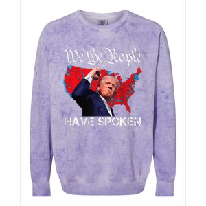 Trump Fight 2024 We The People Have Spoken Election Map Colorblast Crewneck Sweatshirt