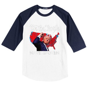 Trump Fight 2024 We The People Have Spoken Election Map Baseball Sleeve Shirt