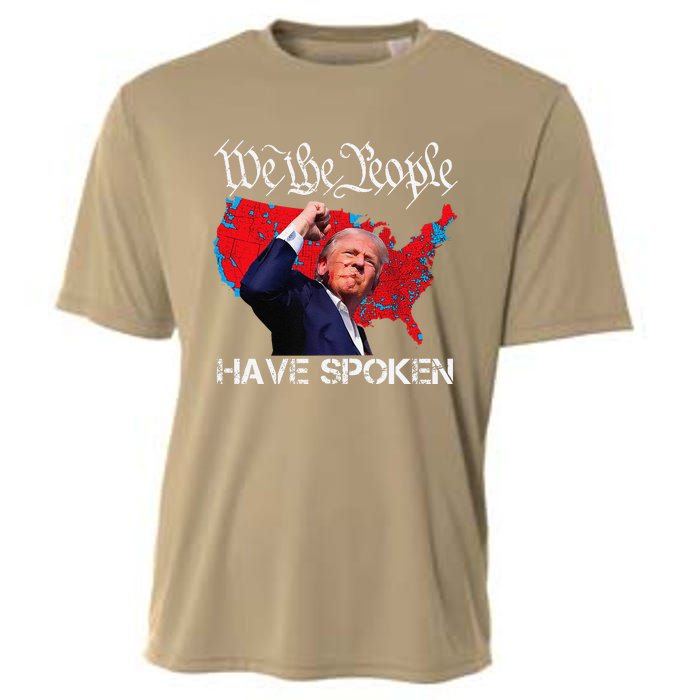 Trump Fight 2024 We The People Have Spoken Election Map Cooling Performance Crew T-Shirt