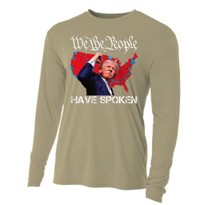 Trump Fight 2024 We The People Have Spoken Election Map Cooling Performance Long Sleeve Crew