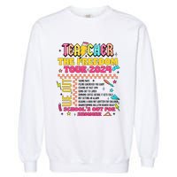 Teacher Freedom 2024 School Out Garment-Dyed Sweatshirt