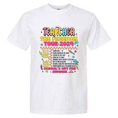 Teacher Freedom 2024 School Out Garment-Dyed Heavyweight T-Shirt