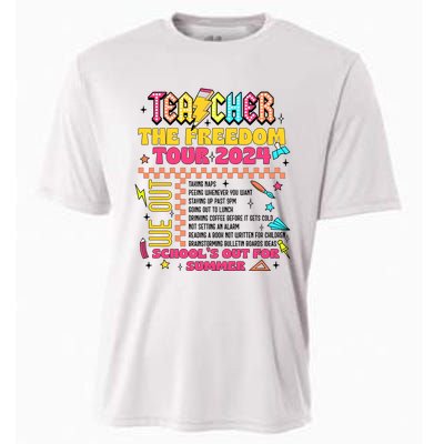 Teacher Freedom 2024 School Out Cooling Performance Crew T-Shirt