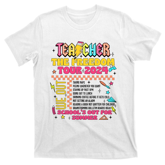 Teacher Freedom 2024 School Out T-Shirt