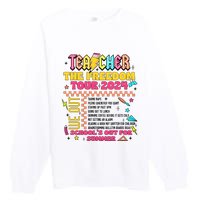 Teacher Freedom 2024 School Out Premium Crewneck Sweatshirt