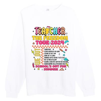 Teacher Freedom 2024 School Out Premium Crewneck Sweatshirt