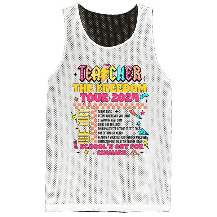 Teacher Freedom 2024 School Out Mesh Reversible Basketball Jersey Tank