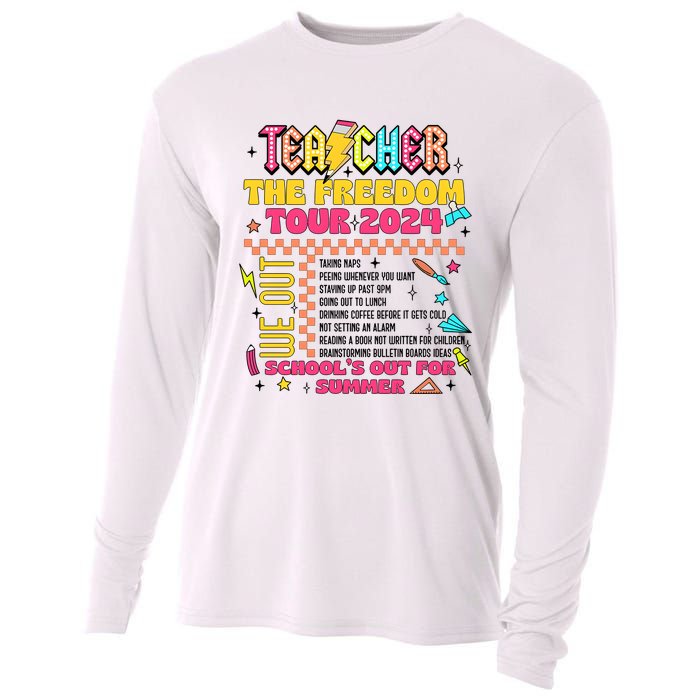 Teacher Freedom 2024 School Out Cooling Performance Long Sleeve Crew