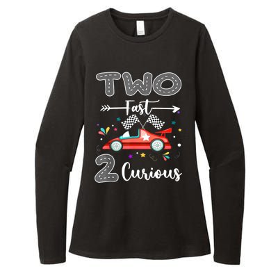 Two Fast 2 Curious Racing 2nd Birthday Gifts Boy Girl Womens CVC Long Sleeve Shirt