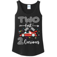 Two Fast 2 Curious Racing 2nd Birthday Gifts Boy Girl Ladies Essential Tank