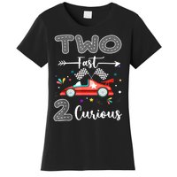 Two Fast 2 Curious Racing 2nd Birthday Gifts Boy Girl Women's T-Shirt