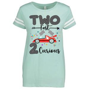 Two Fast 2 Curious Racing 2nd Birthday gift Enza Ladies Jersey Football T-Shirt