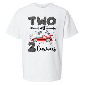 Two Fast 2 Curious Racing 2nd Birthday gift Sueded Cloud Jersey T-Shirt