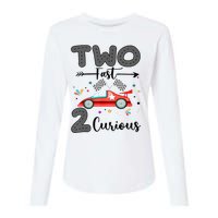 Two Fast 2 Curious Racing 2nd Birthday gift Womens Cotton Relaxed Long Sleeve T-Shirt