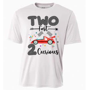 Two Fast 2 Curious Racing 2nd Birthday gift Cooling Performance Crew T-Shirt