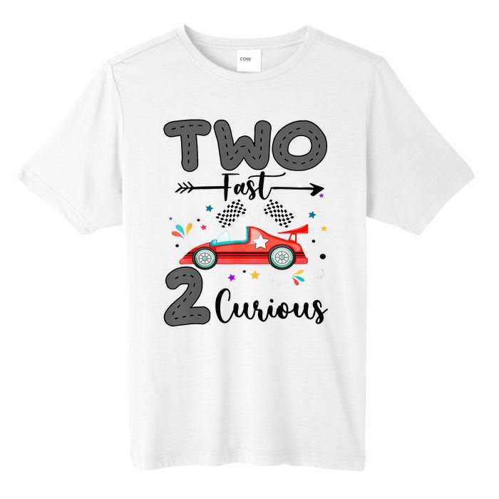 Two Fast 2 Curious Racing 2nd Birthday gift Tall Fusion ChromaSoft Performance T-Shirt