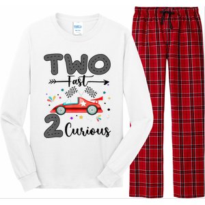 Two Fast 2 Curious Racing 2nd Birthday gift Long Sleeve Pajama Set