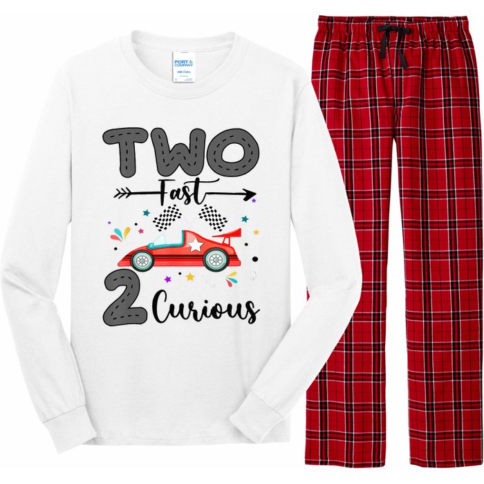 Two Fast 2 Curious Racing 2nd Birthday gift Long Sleeve Pajama Set