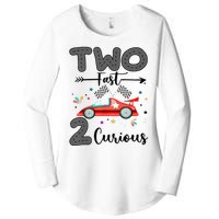 Two Fast 2 Curious Racing 2nd Birthday gift Women's Perfect Tri Tunic Long Sleeve Shirt