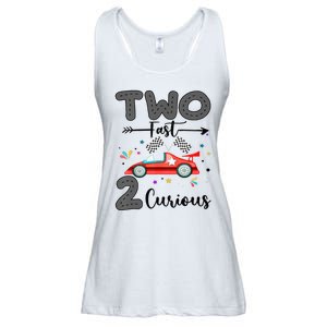 Two Fast 2 Curious Racing 2nd Birthday gift Ladies Essential Flowy Tank