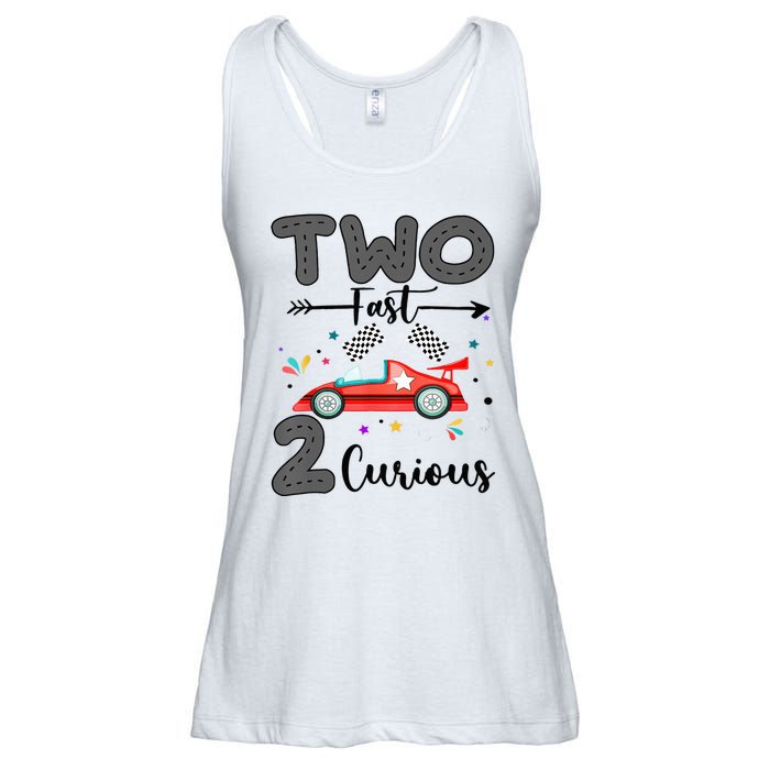 Two Fast 2 Curious Racing 2nd Birthday gift Ladies Essential Flowy Tank