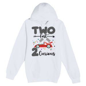 Two Fast 2 Curious Racing 2nd Birthday gift Premium Pullover Hoodie