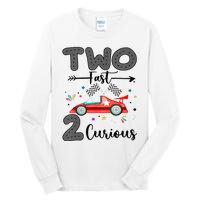 Two Fast 2 Curious Racing 2nd Birthday gift Tall Long Sleeve T-Shirt